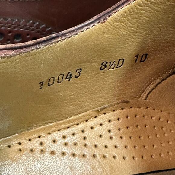 VERY GOOD Rancourt & Co. x Cole Haan Oxford Wingtip Cap Toe Brown Maine USA 8.5 - Picture 9 of 13